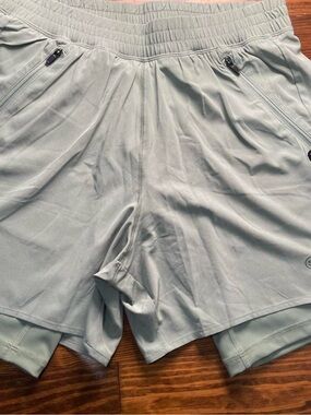 Gilly Hicks Light Gray Athletic Double-Layer Shorts